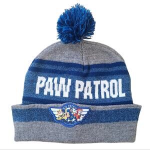 Nickelodeon Paw Patrol pom pom grey and blue winter beanie hat one size